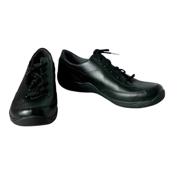 Dansko Emma Black Leather Walking Work Shoe Womens Size 39 Slip Resistant - Picture 2 of 8